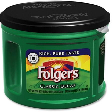 MEAD 22.6 oz Classic Decaf Folgers Coffee FOL00374CT